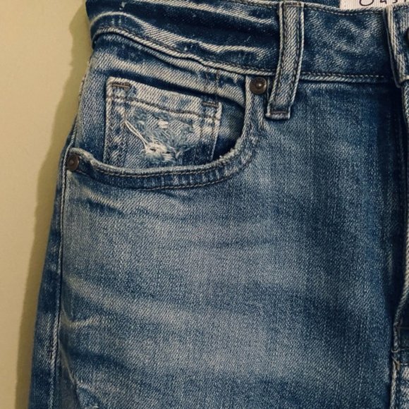 NWT Oasis by Eunina Tobi Super High Rise Mom Ankle Distressed Jeans Size 0 - Picture 5 of 16